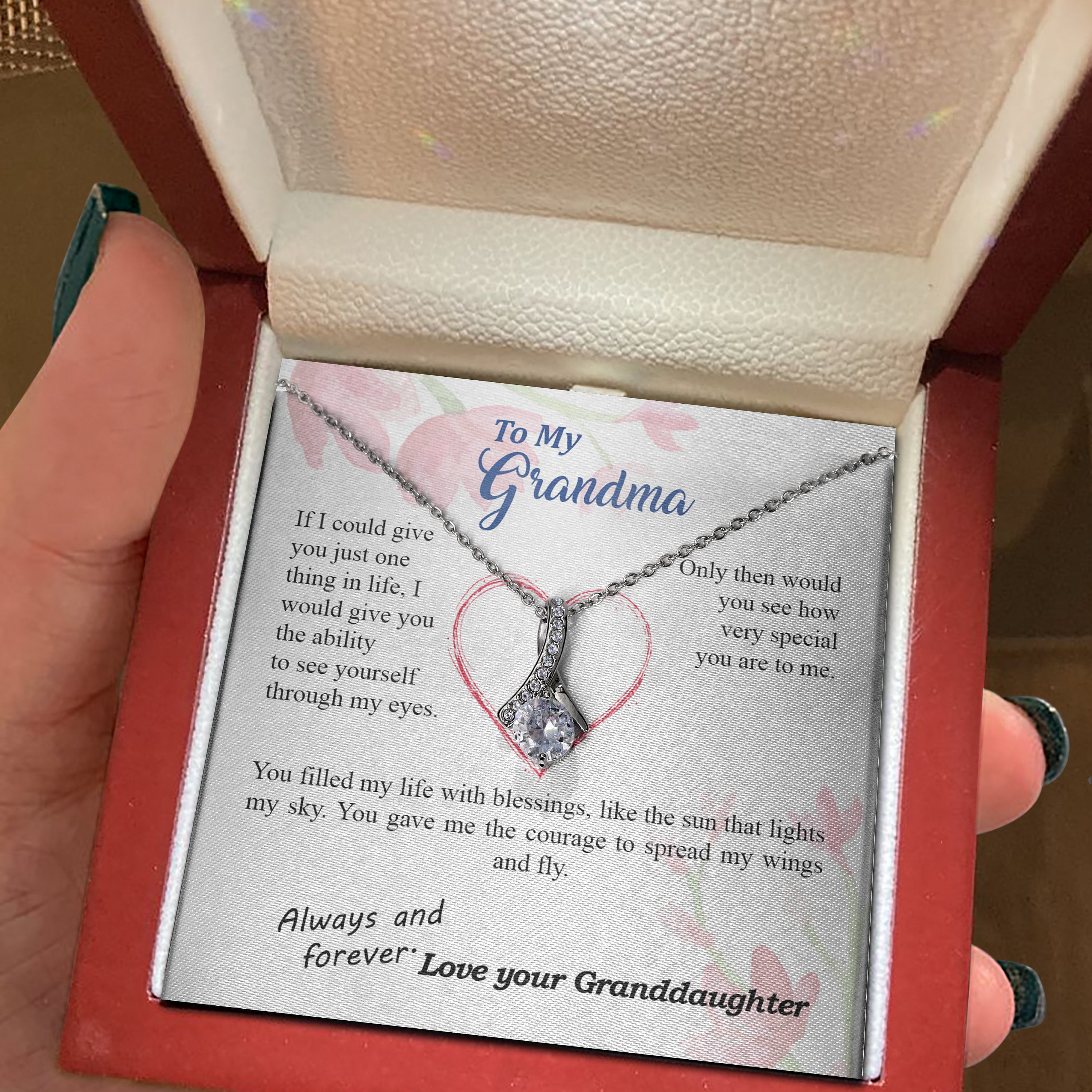 Mothers Day Gift from Granddaughter - Alluring Beauty Necklace