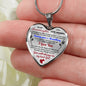 To my Granddaughter - Use my last breath to say I love you spread you wings and fly - from Your  Grandpa    - Heart Necklace
