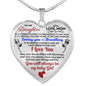 To my Daughter - Use my last breath to say I love you spread you wings and fly - from Your  Mom - Heart Necklace