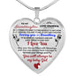 To my Granddaughter - Use my last breath to say I love you spread you wings and fly - from Your  Grandma - Heart Necklace