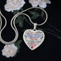 To my Granddaughter - Use my last breath to say I love you spread you wings and fly - from Your  Grandpa    - Heart Necklace
