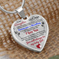 To my Daughter - Use my last breath to say I love you spread you wings and fly - from Your  Mom - Heart Necklace