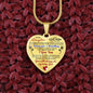 To my Daughter - Use my last breath to say I love you spread you wings and fly - from Your  Mom - Heart Necklace