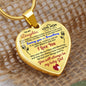 To my Daughter - Use my last breath to say I love you spread you wings and fly - from Your  Mom - Heart Necklace