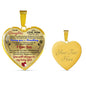 To my Daughter - Use my last breath to say I love you spread you wings and fly - from Your  Mom - Heart Necklace