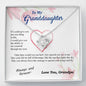 To my Granddaughter - through my eyes be blessed with light courage to fly - from Your  Grandpa - Love Knot