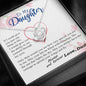 To my Daughter - Through my Eyes You Can Fly Forever -  From Dad - BEST SELLER - Love Knot Necklace