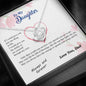 To my Daughter - through my eyes be blessed with light courage to fly - from Your  Dad - Love Knot