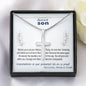 To Son - graduation wisdom proud parents  - Custom Card Cross Necklace
