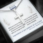 To Son - graduation wisdom proud parents  - Custom Card Cross Necklace