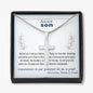 To Son - graduation wisdom proud parents  - Custom Card Cross Necklace