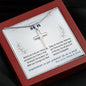 To Son - graduation wisdom proud parents  - Custom Card Cross Necklace