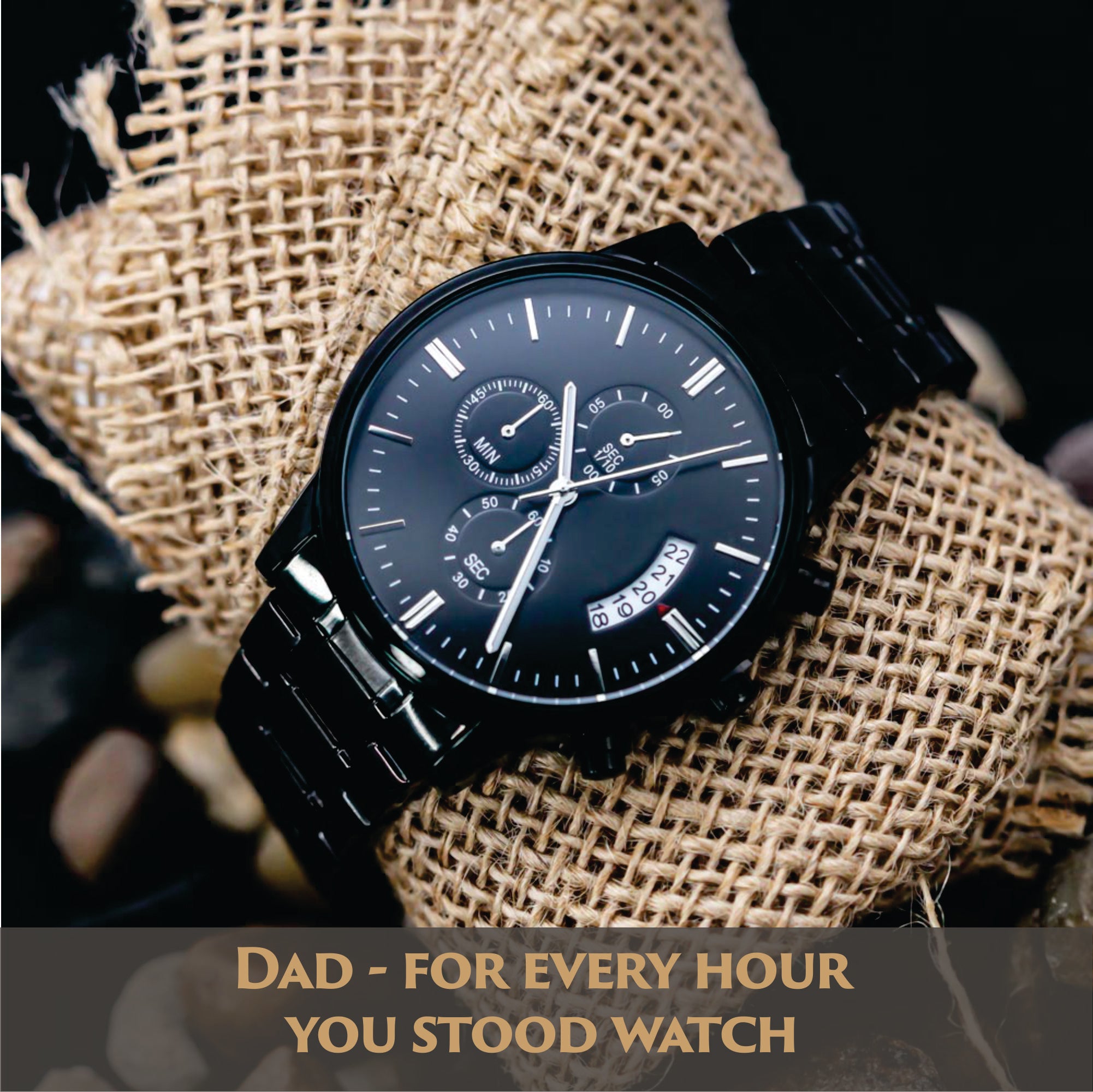 To Dad — Your Words on His Wrist | Engraved Luxury Chronograph Watch