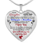 To my Daughter - Use my last breath to say I love you spread you wings and fly - from Your Dad - Heart Necklace