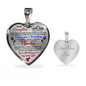 To my Daughter - Use my last breath to say I love you spread you wings and fly - from Your Dad - Heart Necklace