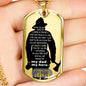 To Fireman Dad - my hero - D Tag Necklace