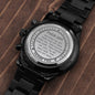 To Dad -  Safety Alert F Off  - Stainless Steel Luxury Watch