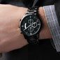 Special Customized Black Luxury Chronograph Watch Elegant Mahogany Box
