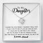 To my Daughter - I hugged this pendant love and light - from Dad - Love Knot - Elegant