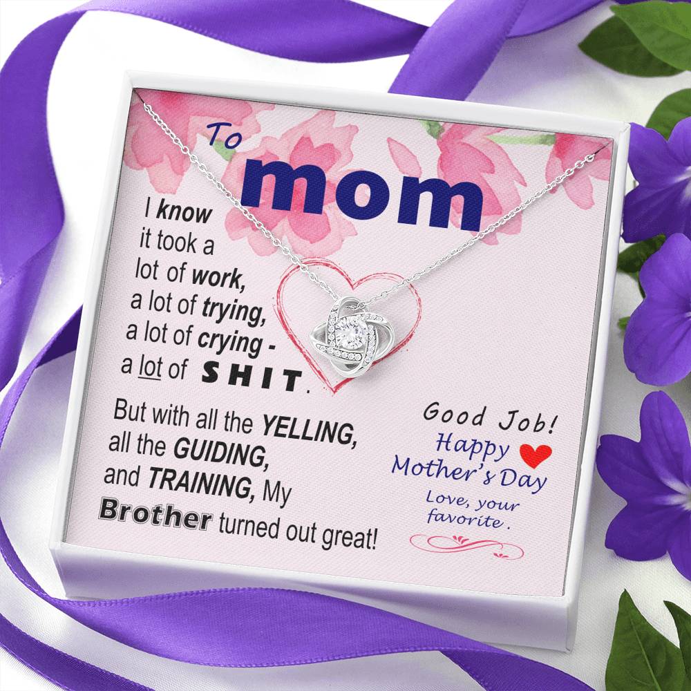 To Mom - Sorry about my brother - from Favorite - Knot Necklace