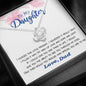 To my Daughter - I hugged this pendant love and light - from Dad - Love Knot - Flowers