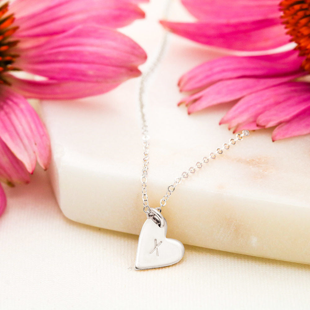 To my future Mom - Sweetest Hearts Love Necklace with Stamped Letter Hearts - from Baby