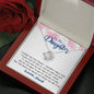 To my Daughter - I hugged this pendant love and light - from Dad - Love Knot - Flowers