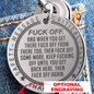 To Dad - Leave Me Alone F-Off Safety Message and Thank You - Custom Engraved Screwdriver Tool Keychain